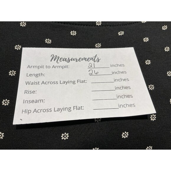 J. Jill Blouse Large Petite Black With Cream Print Design Long Sleeves - Picture 9 of 9